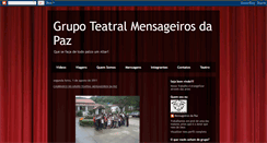 Desktop Screenshot of grupoteatralmensageirosdapaz.blogspot.com