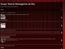 Tablet Screenshot of grupoteatralmensageirosdapaz.blogspot.com