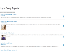 Tablet Screenshot of lyricsong-2011.blogspot.com