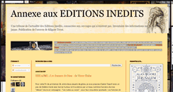 Desktop Screenshot of editionsinedits.blogspot.com