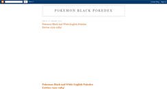 Desktop Screenshot of pokemon-black-pokedex.blogspot.com