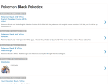 Tablet Screenshot of pokemon-black-pokedex.blogspot.com