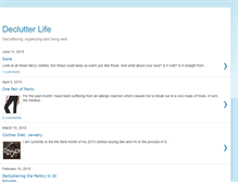 Tablet Screenshot of declutterlife.blogspot.com