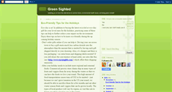 Desktop Screenshot of greensighted.blogspot.com