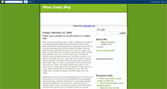 Desktop Screenshot of pfizerindia.blogspot.com