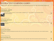 Tablet Screenshot of interactivelearninggames.blogspot.com