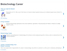 Tablet Screenshot of biotechnologycareerindia.blogspot.com