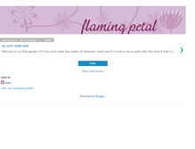 Tablet Screenshot of flamingpetal.blogspot.com