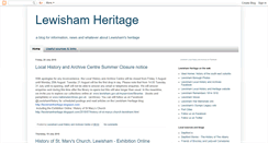 Desktop Screenshot of lewishamheritage.blogspot.com