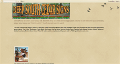 Desktop Screenshot of deepsouthcedarsigns.blogspot.com