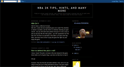 Desktop Screenshot of nba2ktipsandhints.blogspot.com