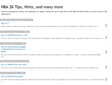Tablet Screenshot of nba2ktipsandhints.blogspot.com