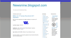 Desktop Screenshot of newsnine.blogspot.com