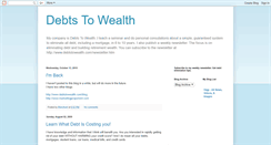 Desktop Screenshot of debtstowealth.blogspot.com