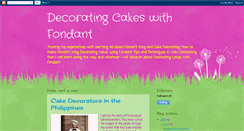 Desktop Screenshot of decoratingcakeswithfondant.blogspot.com