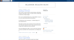 Desktop Screenshot of bladderhealthblog.blogspot.com