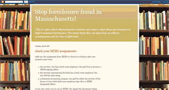 Desktop Screenshot of massachusettsforeclosurefraud.blogspot.com