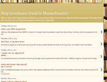 Tablet Screenshot of massachusettsforeclosurefraud.blogspot.com