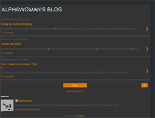 Tablet Screenshot of alphawomansblog.blogspot.com