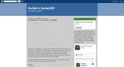 Desktop Screenshot of cyclists-cyclelist.blogspot.com