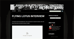 Desktop Screenshot of anythingnotnormal.blogspot.com