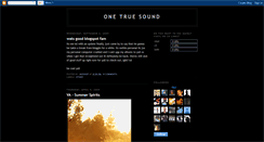 Desktop Screenshot of onetruesound.blogspot.com