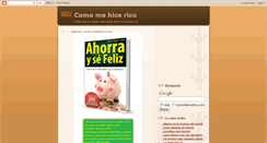 Desktop Screenshot of comomehicerico.blogspot.com