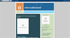 Desktop Screenshot of bound-for-nova-scotia.blogspot.com