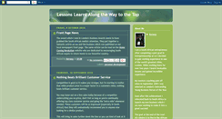 Desktop Screenshot of lessonslearntalongthewaytothetop.blogspot.com