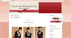 Desktop Screenshot of fashionrepublica-preorder.blogspot.com