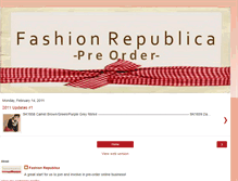 Tablet Screenshot of fashionrepublica-preorder.blogspot.com