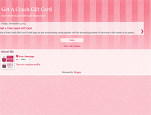 Tablet Screenshot of getacoachgiftcard.blogspot.com