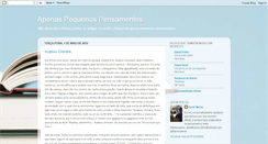 Desktop Screenshot of apenaspequenospensamentos.blogspot.com