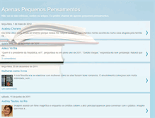 Tablet Screenshot of apenaspequenospensamentos.blogspot.com