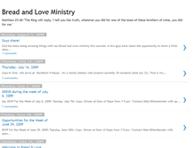 Tablet Screenshot of breadandloveministry.blogspot.com