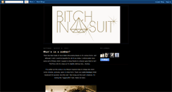 Desktop Screenshot of bitchinasuit.blogspot.com