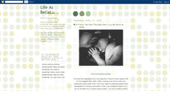 Desktop Screenshot of lifeasbellalu.blogspot.com