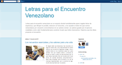 Desktop Screenshot of letras-encuentro-venezolano.blogspot.com