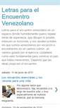 Mobile Screenshot of letras-encuentro-venezolano.blogspot.com