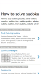 Mobile Screenshot of howto-solve-sudoku.blogspot.com