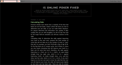 Desktop Screenshot of isonlinepokerfixed.blogspot.com