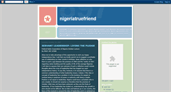 Desktop Screenshot of nigeriatruefriend.blogspot.com