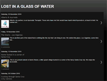 Tablet Screenshot of lostinaglassofwater.blogspot.com