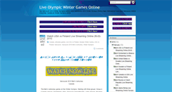 Desktop Screenshot of liveolympicwintergamesonline.blogspot.com