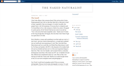 Desktop Screenshot of nakednaturalist.blogspot.com