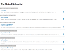 Tablet Screenshot of nakednaturalist.blogspot.com