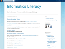 Tablet Screenshot of informaticsliteracy.blogspot.com