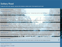 Tablet Screenshot of mysolitaryroad.blogspot.com