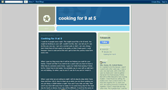 Desktop Screenshot of cookingfor9at5.blogspot.com