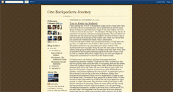 Desktop Screenshot of onebackpackersjourney.blogspot.com